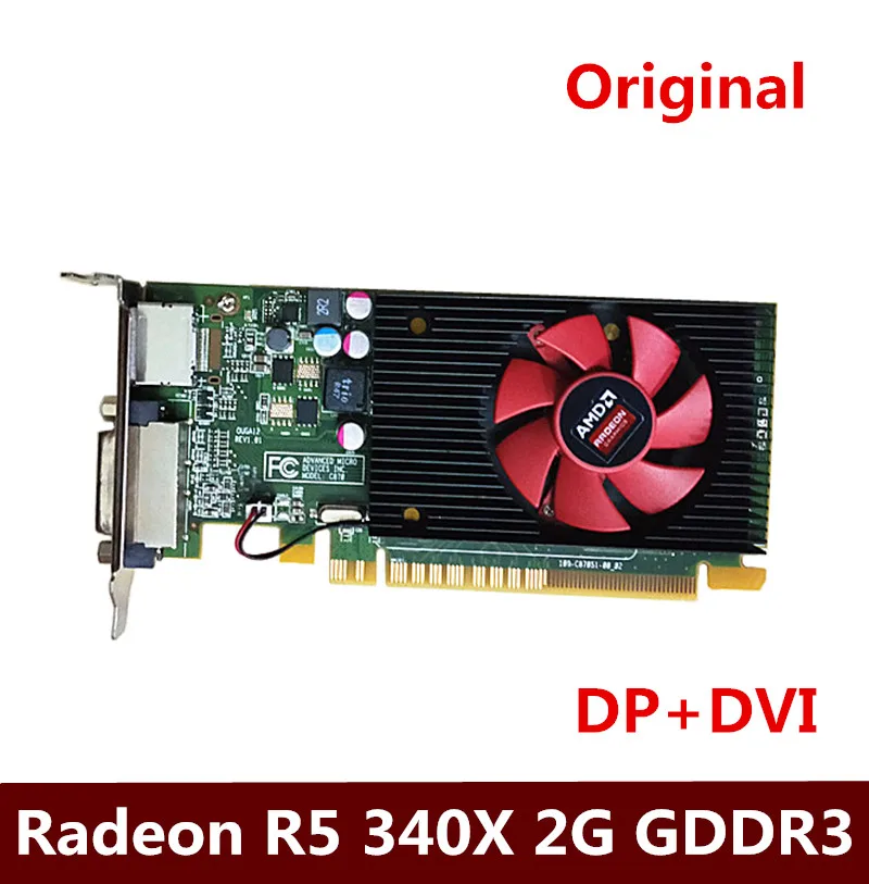 

Original for DELL AMD Radeon R5 340X game graphics card 2GB GDDR3 DP HD port 4K small chassis half-height knife card