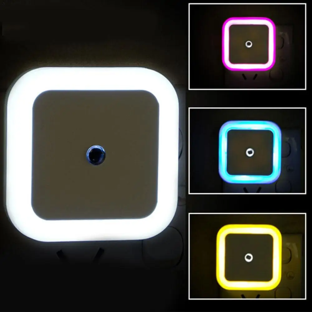 LED Sensor Control LED night light lamp toilet light control US EU plug wall lights Baby Bedroom bedside lamp Lighting