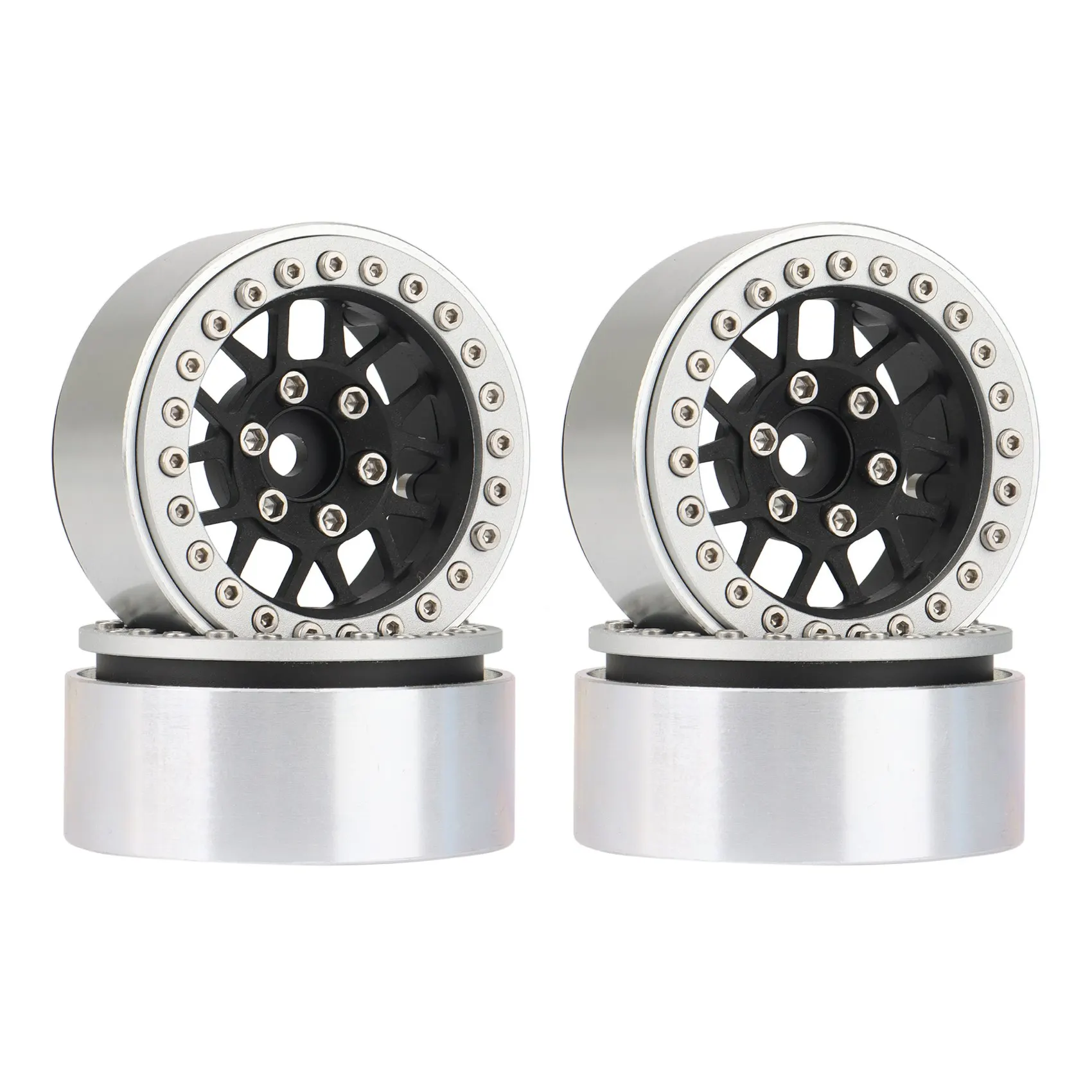 

4PCS Metal 1.9 Beadlock Wheel Rim Hub for 1/10 RC Crawler Car Axial SCX10 90046 AXI03007 Traxxas TRX4 RC4WD D90 D110,C