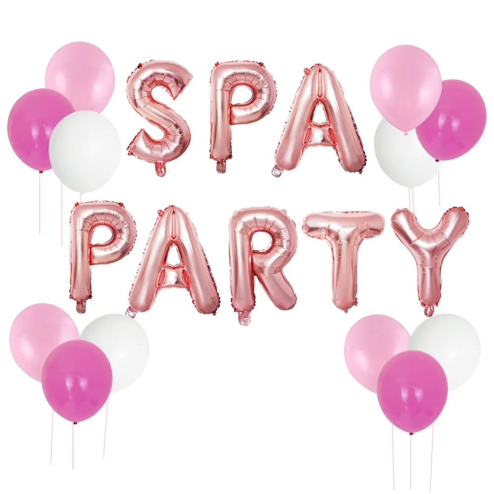 

Sleepover Latex Balloons SPA Birthday Balloons Birthday Theme Party Balloon Adult Girls Night Party Supplies