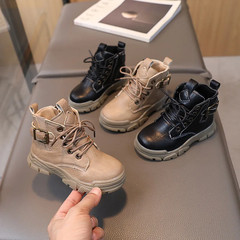 

Western Style Children's Comboy Boots for Kids Boy Platform Boots Top Quality PU Leather Girls Casual Shoes Ankle Boots G08174