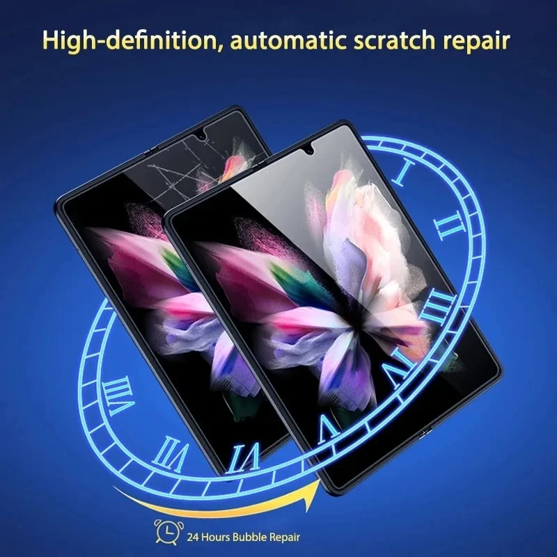 Алмазная Гидрогелевая пленка из ТПУ для Samsung Galaxy Z Fold 6 5 4 3 2, защита от масляных пятен, защита экрана, передняя и задняя пленка P6, флип-чехол для 6 дюймов (art.: 3920c853ef5bc) - 3920c853ef5bc