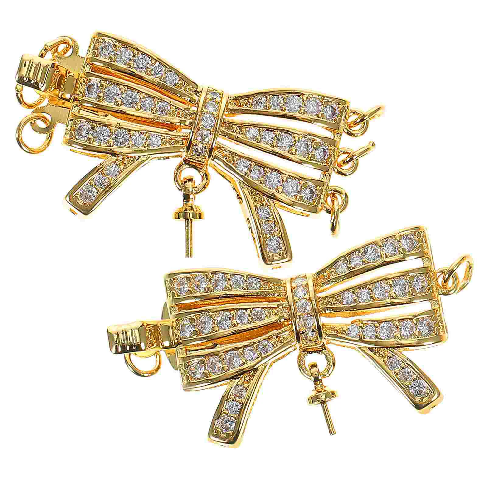 

2Pcs Jewelry Clasp Necklace Layering Clasp Necklace Bracelet Connecting Buckle Necklace Pendant Buckle