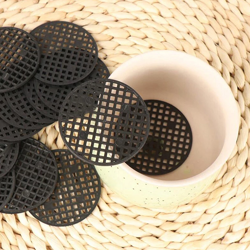 

20pcs Bottom Grid Mat Multi-function Flowerpot Mesh Pad Hole Mesh Mats Bonsai Basin Bottom Breathable Gasket Gardening