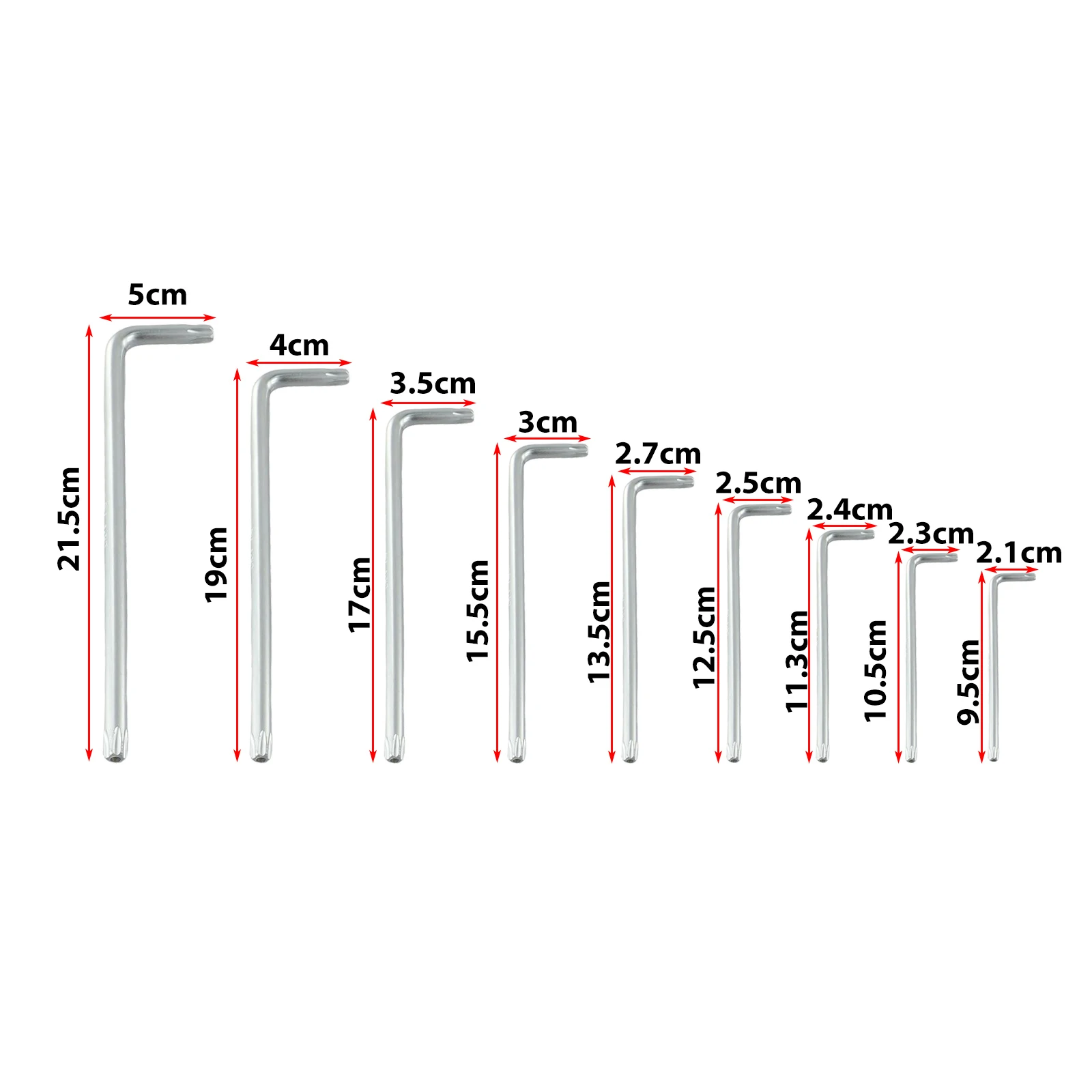 9 шт. Г-образный двухсторонний Набор отверток с шестигранным хвостовиком набор