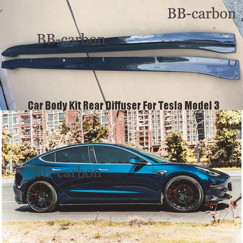 Для Tesla Model 3 из настоящего углеродного волокна/FRP Неокрашенный Комплект кузова