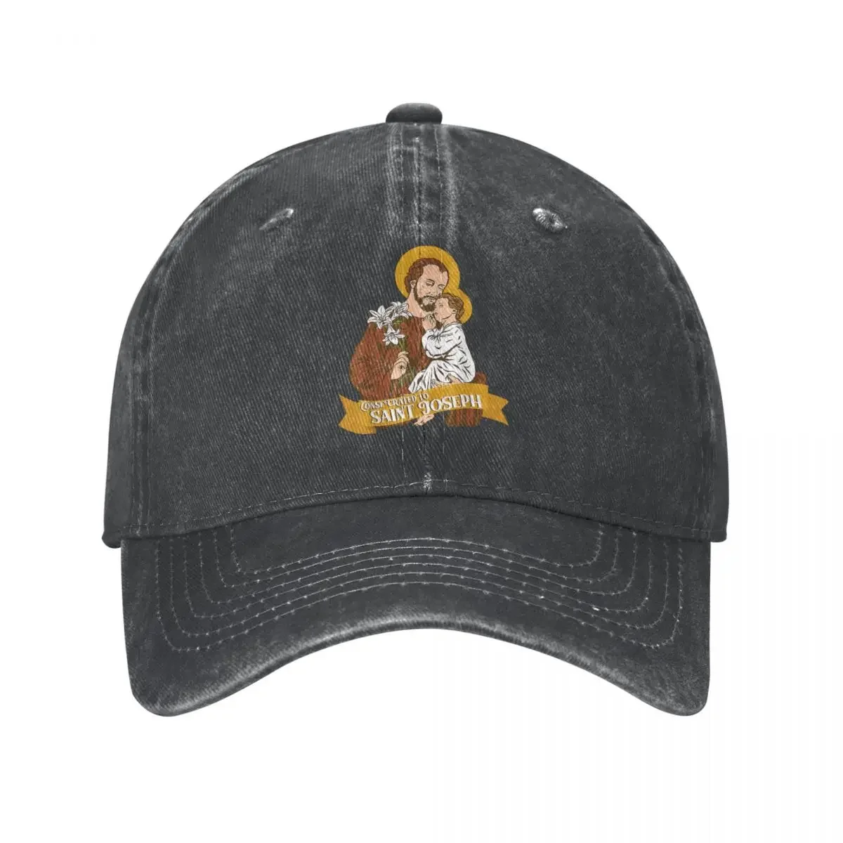 

Consecration To St Joseph And Child Jesus Catholic Saint Baseball Cap cowboy hat Peaked cap Cowboy Bebop Hats Men and women hats