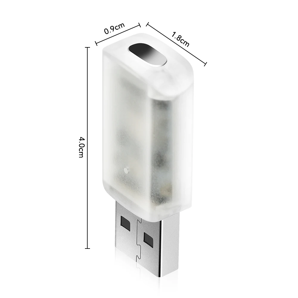 Автомобильный светодиодный декоративный светильник USB атмосферный свет Touch для