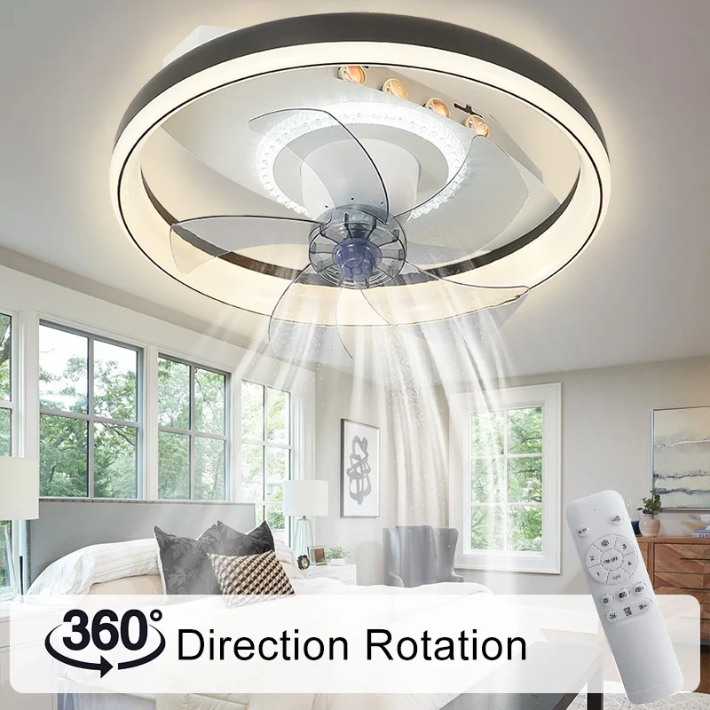 

Pink Ceiling Fan Light For Girls Bedroom 6-Speed Adjustable Blue Ceiling Light Fan Remote Control 120W Dimmable For Kids Room