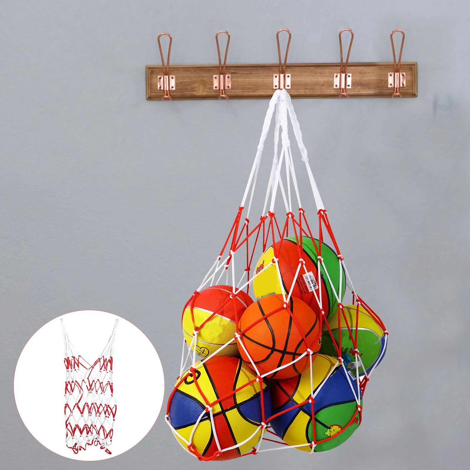

Bag Soccer Organizer Large Capacity Balls Carrier Portable Basketball Bag Volleyball Woven Net for Gym Training Storage