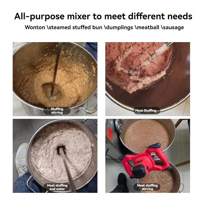 Бетономешалка 2100 Вт 220 В лопастной миксер электрический гипсовый 6-скоростной