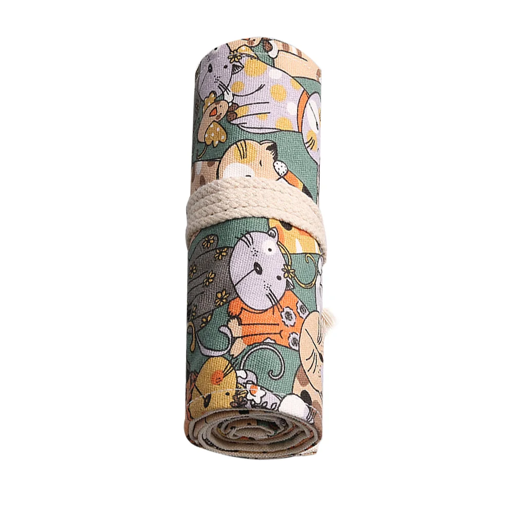 

Bagpen Rollholder Rolling Animals Wrap Plushcloth Brush Storage Travel Canvas Organizer