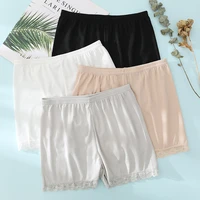 womens summer stripe lace shorts flesh covering thin underwear sexy female safety briefs high waist pajamas bottoms