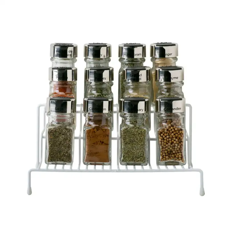 

,Wooden Kitchen Cupboard Display Storage White Wooden Tier Spice Rack Shelf, Kitchen Storage Organizer for Cabinet and Cupboard
