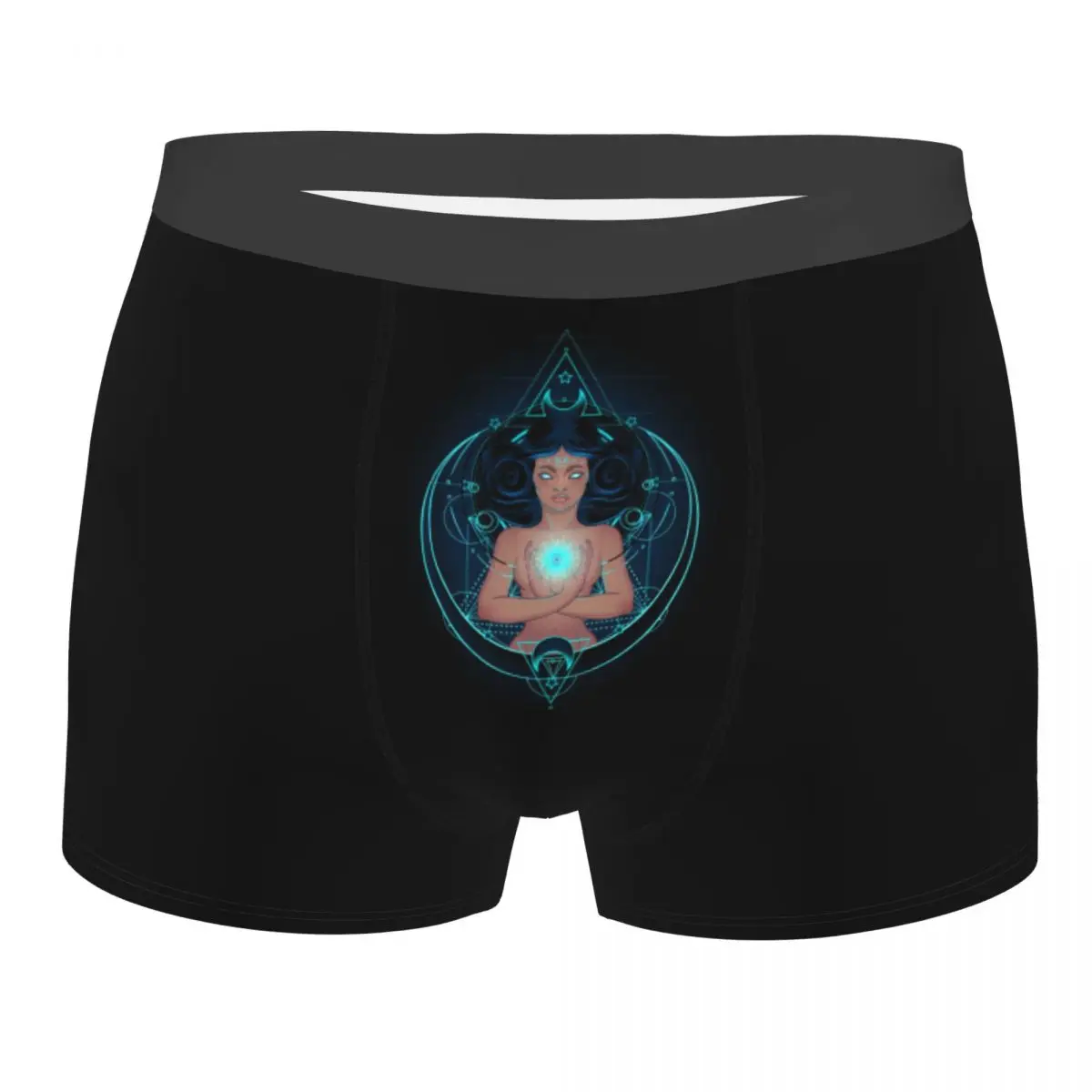 Boxershorts Men Comforable Panties Set African American Magic Woman Holding All Seeing Eye Underwear Man Boxer