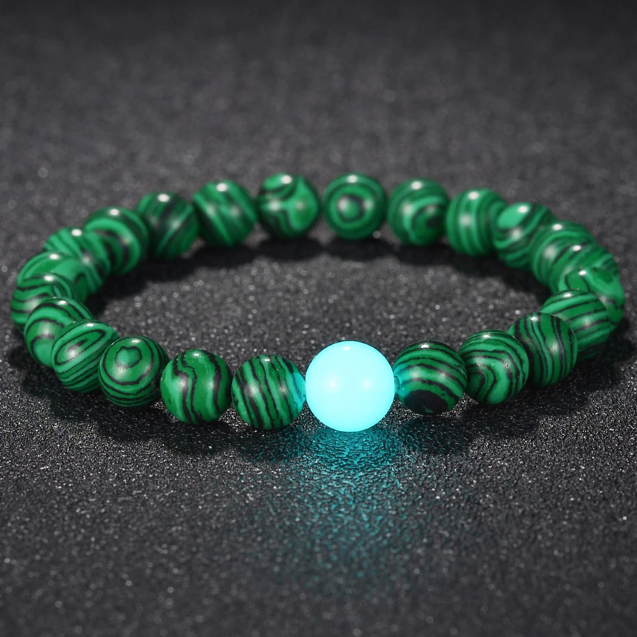 Светящийся браслет MeMolissa с натуральным камнем, женский и мужской браслет, Ювелирное Украшение в подарок