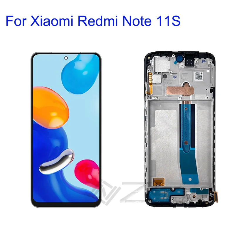 

100% Tested For Xiaomi Redmi Note 11S 6.43" AMOLED LCD Display Touch Screen Digitizer Assembly With Frame Repalcement