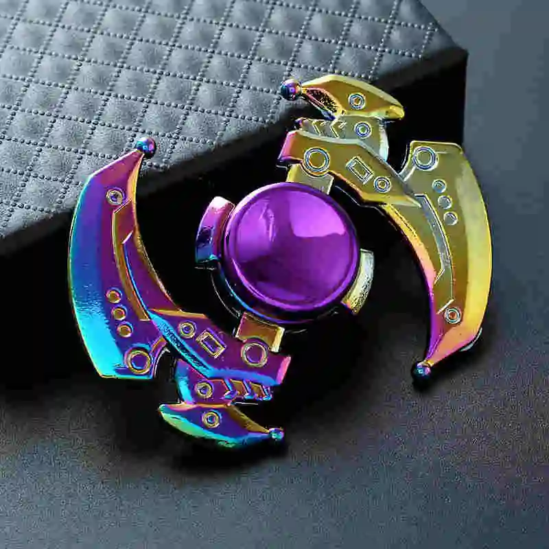 

Zinc Alloy Toy Metal Bearing Rainbow Heptagonal Hand Spinner Spinner Autism ADHD Stress Relief Hand Spinner Decompression