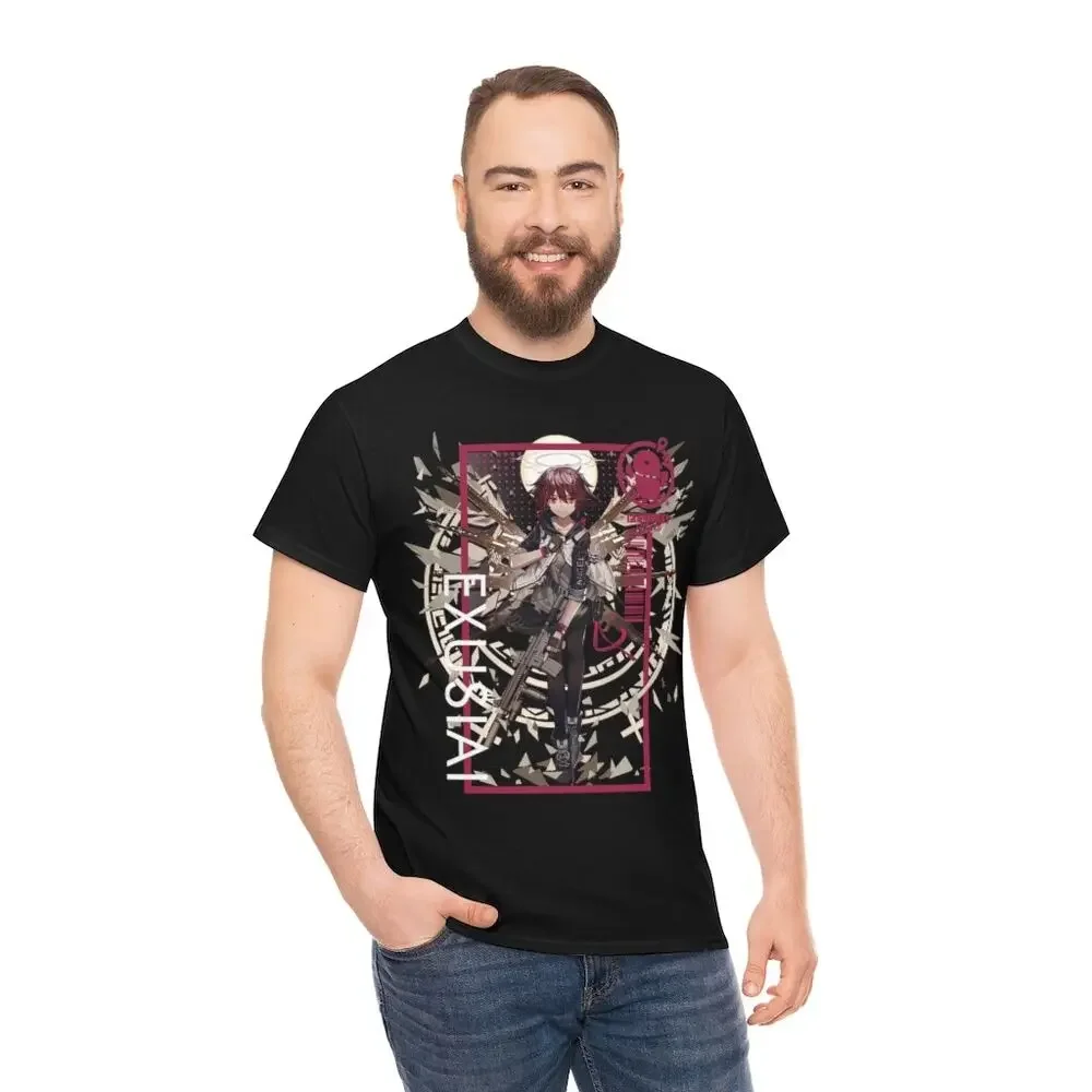 Новая футболка arknight Exusiai сражение девушка аниме игра мем графическая