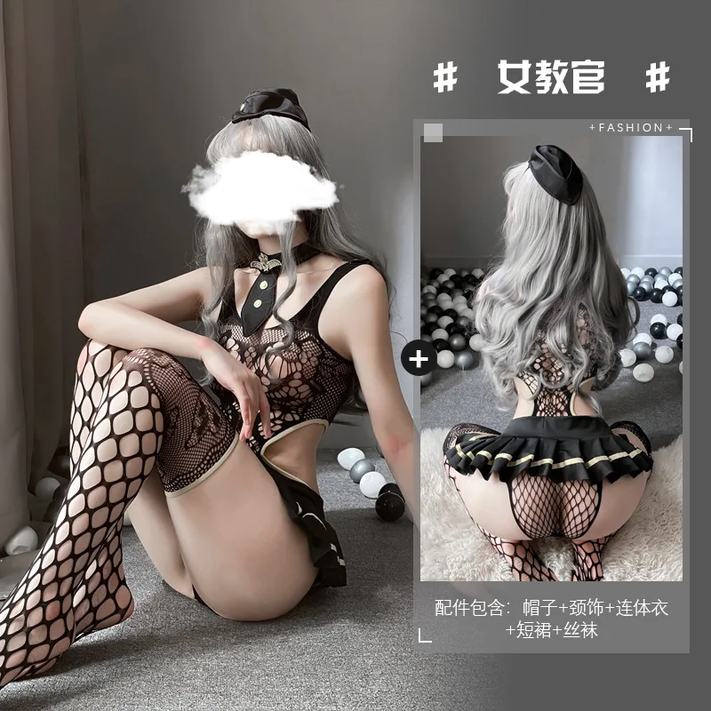 

Sexy Lingerie Open File Free Perspective Sexy Jumpsuit Uniform Temptation Aduloty Hollow Hot Intimate Sensual Thin Babydolls