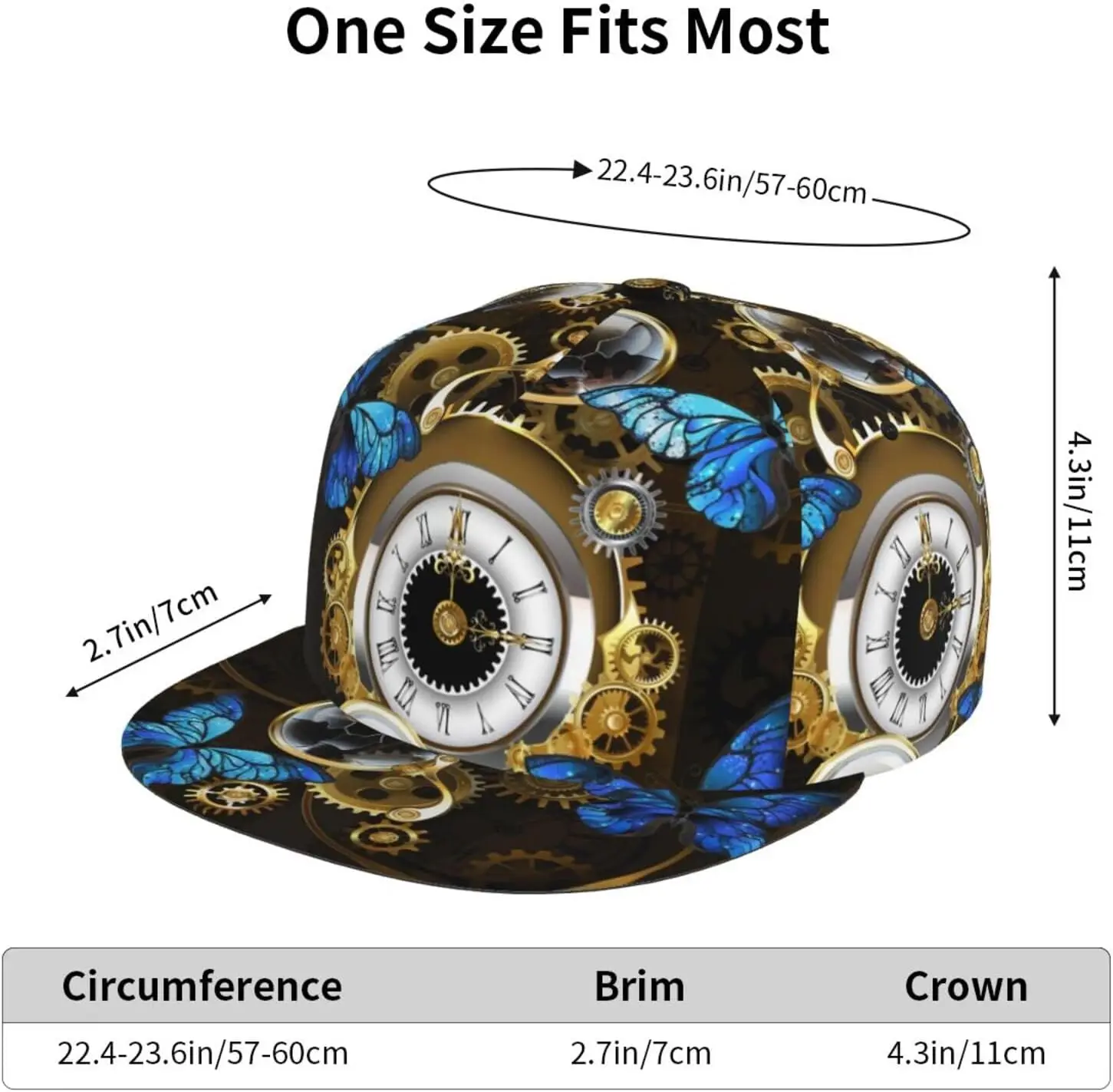 Бейсбольная Шляпа в стиле стимпанк регулируемый размер