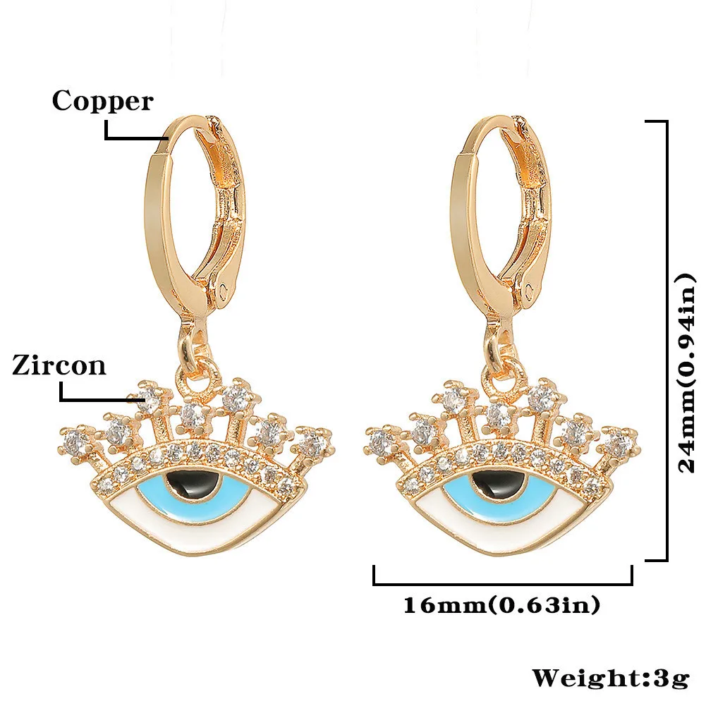 Серьги-кольца женские медные в стиле хип-хоп