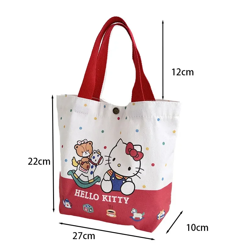 Sanrio Женская Холщовая Сумка Hellokitty Kuromi Cinnamoroll Наплечная высокая стоимость