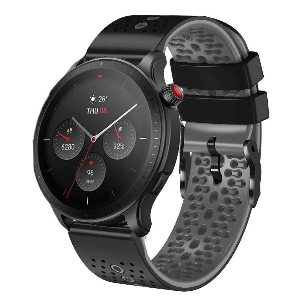 Фото Ремешок сменный для Xiaomi Amazfit GTR 4 3 2 2e, силиконовый спортивный браслет для Amazfit GTR 3 Pro 47 мм, аксессуары для часов, 22 мм №3