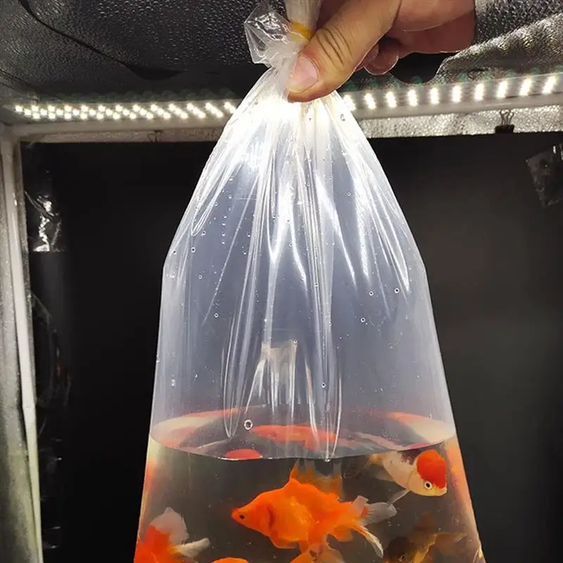 

50Pcs Plastic Live Fish Transport Bag Fish Packing Bags Aquarium Breathing Bags Live Fish Transport Bags Live Fish Storing Bags