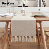 macrame table runners tablecloth placemat cotton linen table runner with tassel for wedding rustic home dining table decor