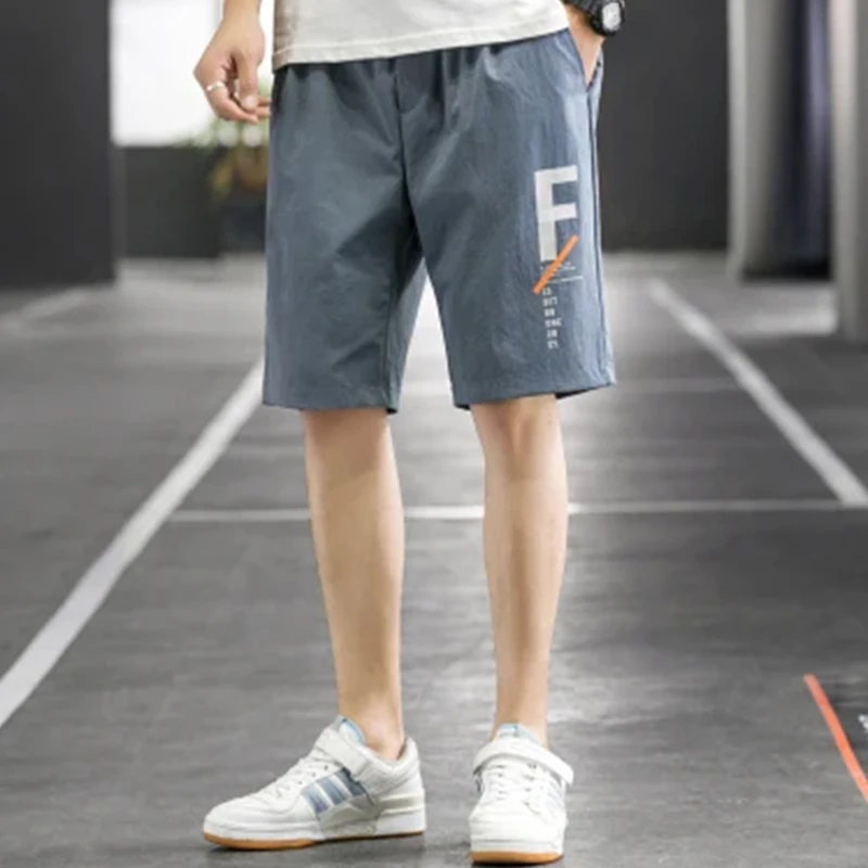 

Men's Shorts Summer Thin Trend Shorts Five Pants Loose Outer Wear Sports Fashion Drawstring Shorts Casual Pants Bermuda Mens