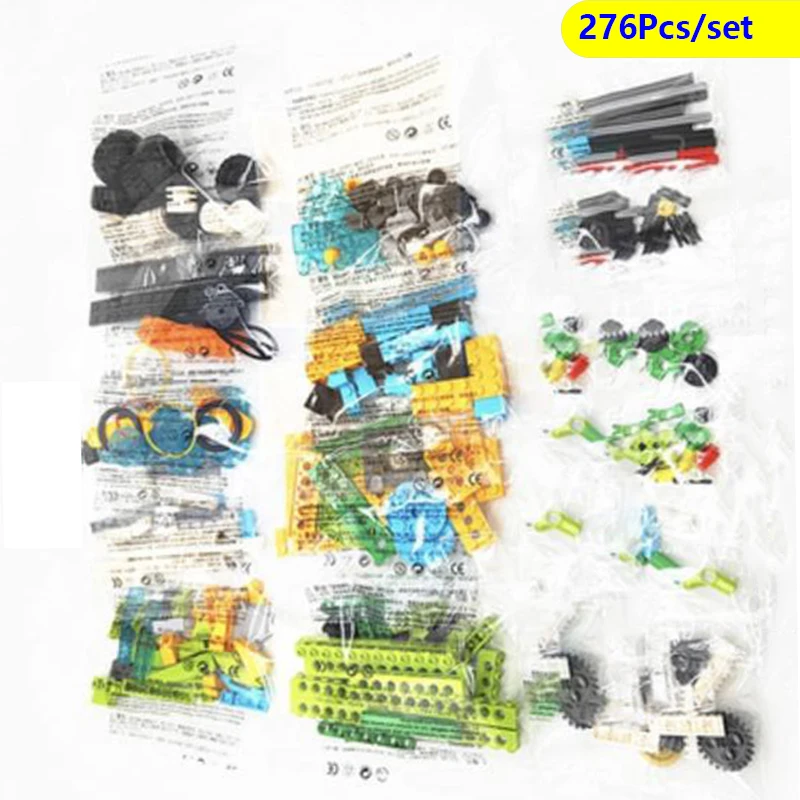 

276Pcs/set Moc Educational Building Blocks Bricks High-Tech Beams Gears Axle and Connectors Parts for 45300 Wedo 2.0 Diy Toys