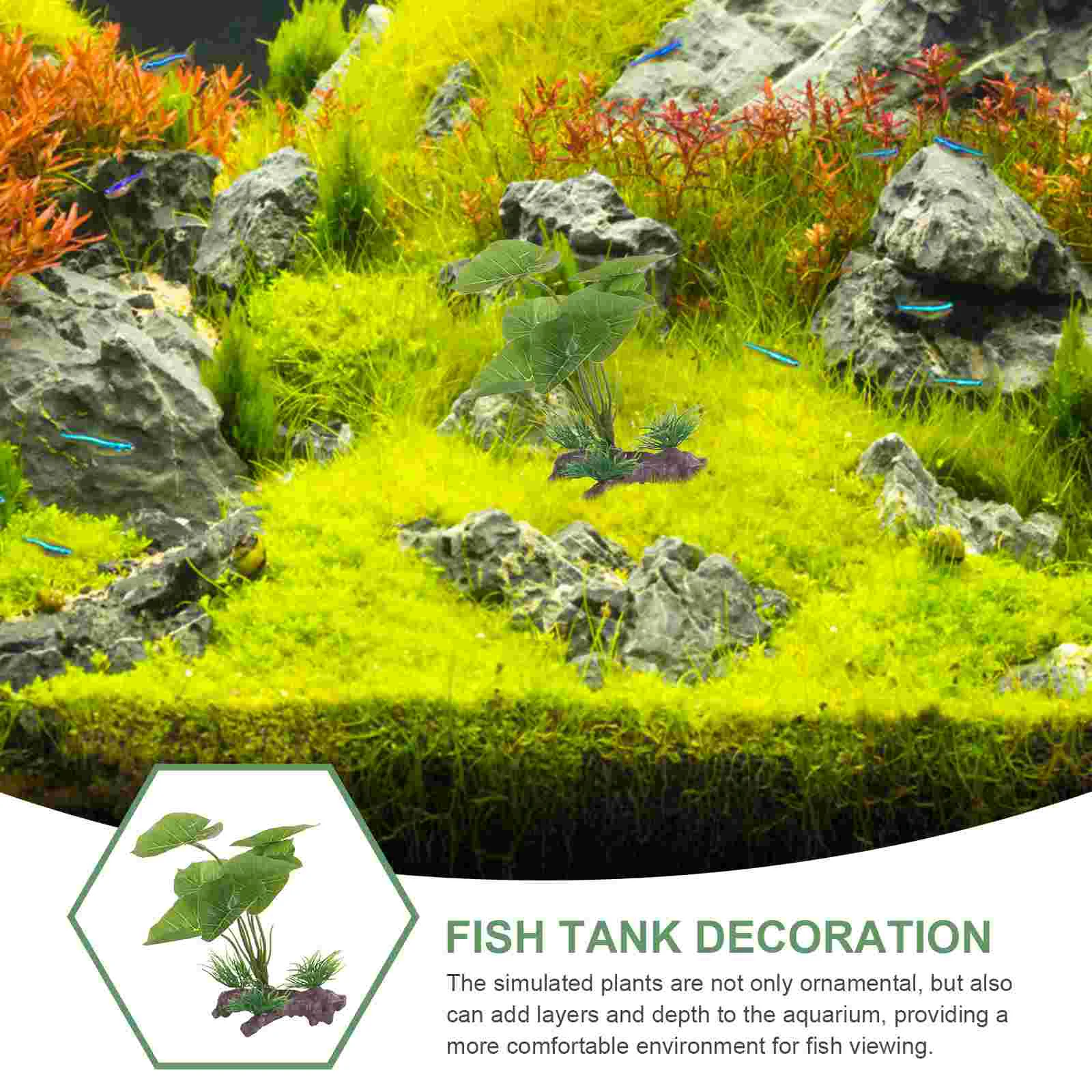 Пресноводные искусственные растения террариум украшения для аквариума