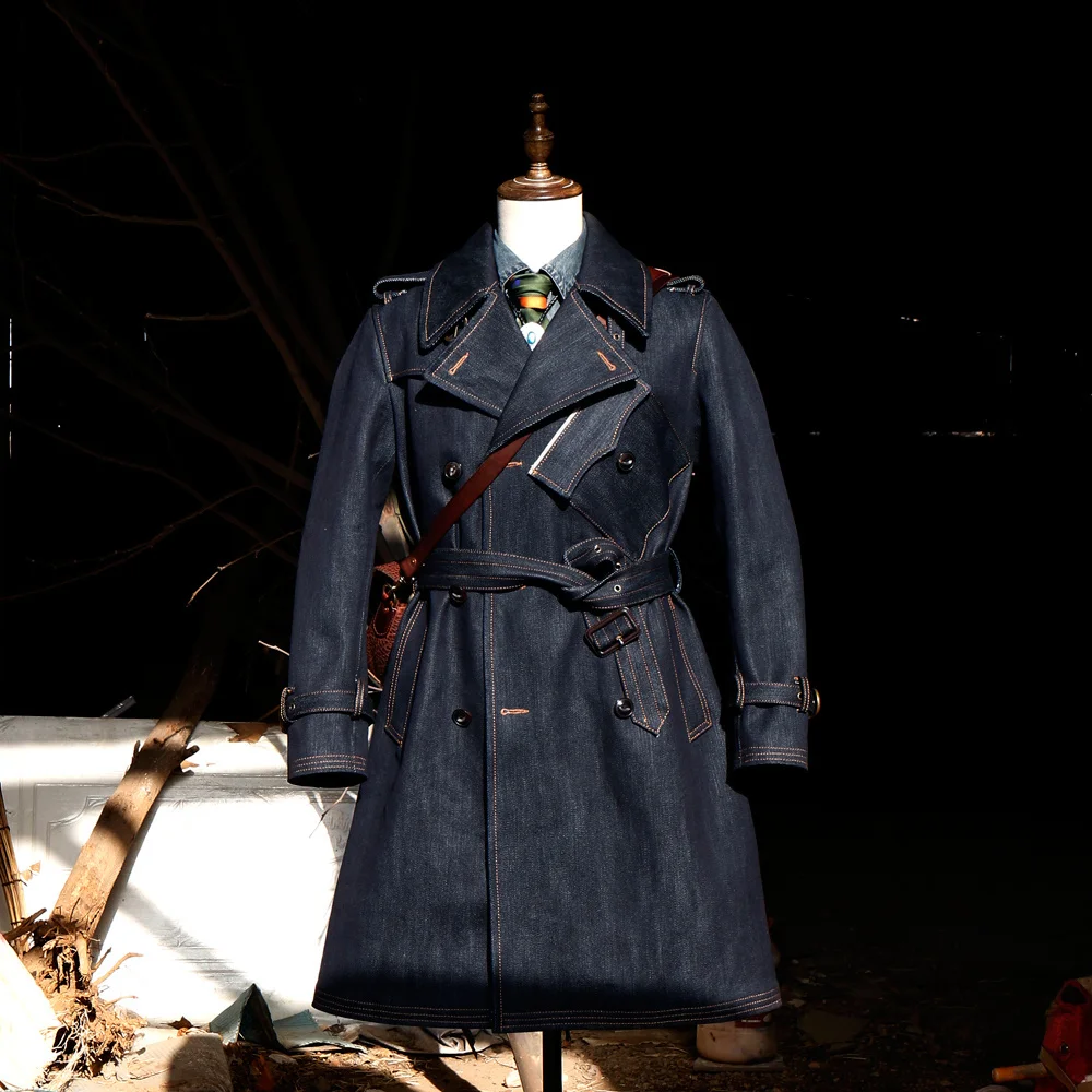 

Fast Shipping, US Size Genuine Waterproof 23oz Canvas Trench Coat Wax Vintage Looking Rider Jacket