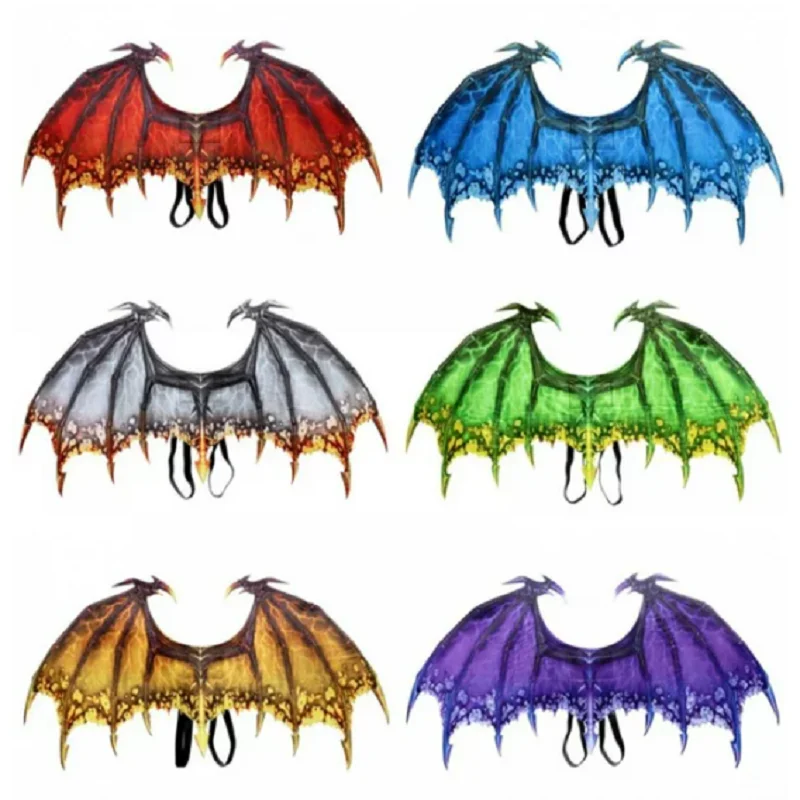 

Halloween Dragon Costume Wings Dance Props Adult Kids Non-Woven Cosplay Masquerade Accessory