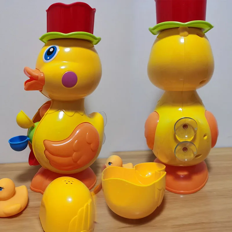 Kids Shower Bath Toys Cute Yellow Duck Waterwheel Elephant Toys Baby Faucet Bathing Water Spray Tool Dabbling Toy Baby Toys