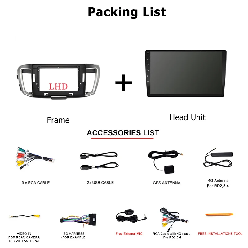 Автомобильная радиостанция Roadivox Android для Honda Accord 9 9TH LHD 2012 стерео GPS-навигация