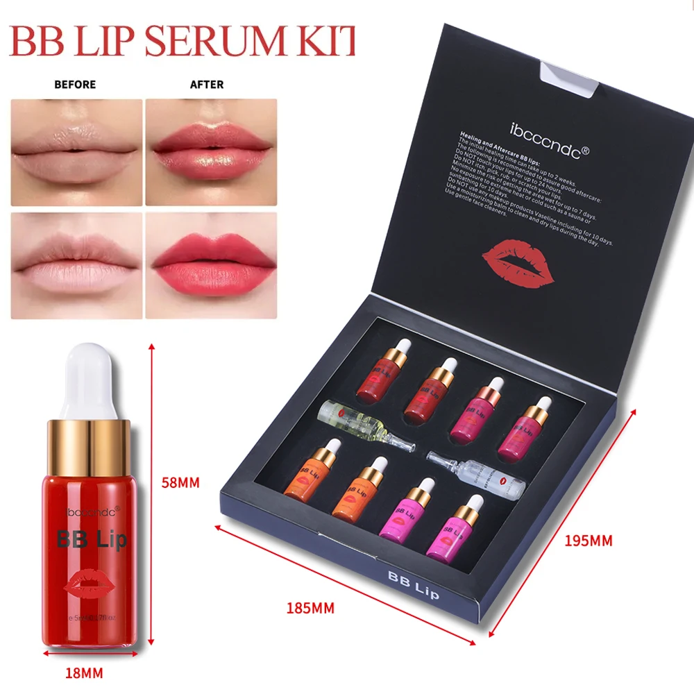 Glow Lipstick Serum Kit Ampoule Starter Kit Lip Gloss Pigment For Lip Coloring Moist Microneedle