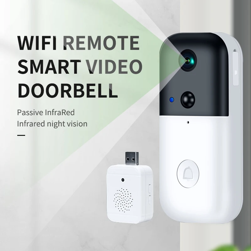 

IP-звонок Дверной беспроводной с поддержкой Wi-Fi и камеры, 1080P