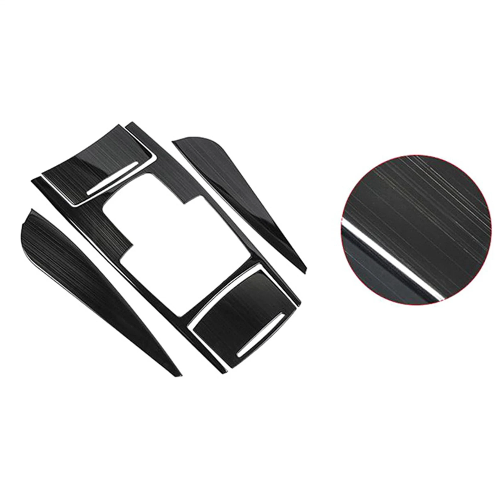 

Silver Gearshift Panel Covers Multimedia Panel Decoration Handrest Gear Panel for-Audi A6 C5 C6 2005-2011 LHD