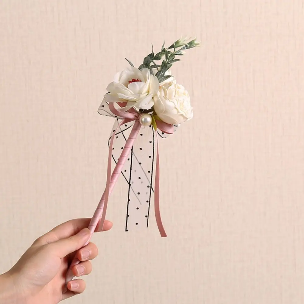

1 Pcs Handmade Super Beautiful Super Fairy Simulation Flower Rose Bow Signature Personality Practical High-End Gel Pen