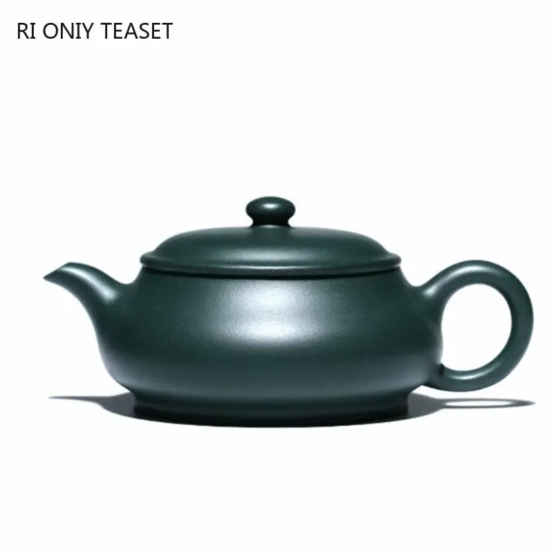 

180ml Chinese Yixing Famous Purple Clay Teapot Handmade Tea Pot Raw Ore Green Mud Kettle High-end Zisha Tea Set Collection