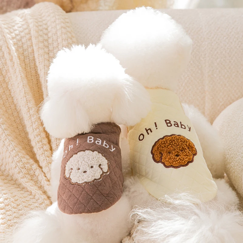 

Pet Dog Clothes Ins Style Cute Dogs Coats Plus Velvet Warm Jacket For Small Medium Dogs Pomeranian Bichon Teddy Winter Clothes