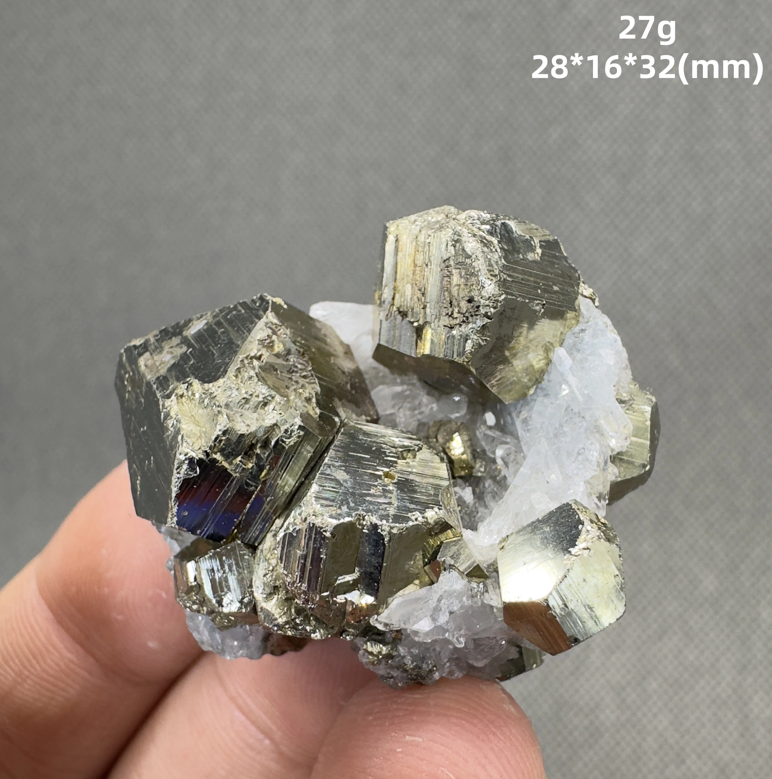 

Симбиотический минеральный образец пирита из Мьянмы QIANCHUAN