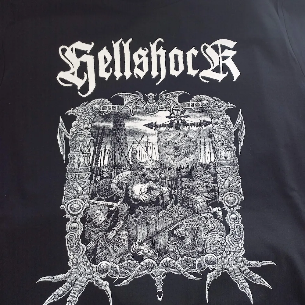 Hellshock Eu Tour постер с рисунком жесткого сердечника Merch Dbeat Punk Stenchcore металлическая