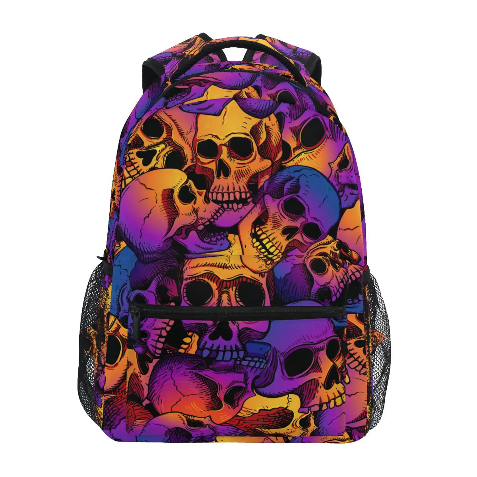 

Large Schoolbag Student School Backpack Skull Printed Waterproof Bagpack Primary School Book Bags For teenage Girls kids mochila