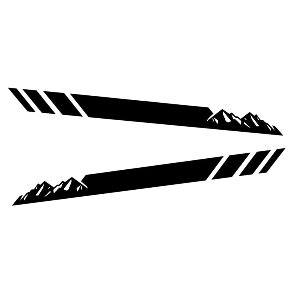 

Черная Универсальная автомобильная левая и правая боковая юбка для грузовика гоночная графическая наклейка полоса виниловое украшение