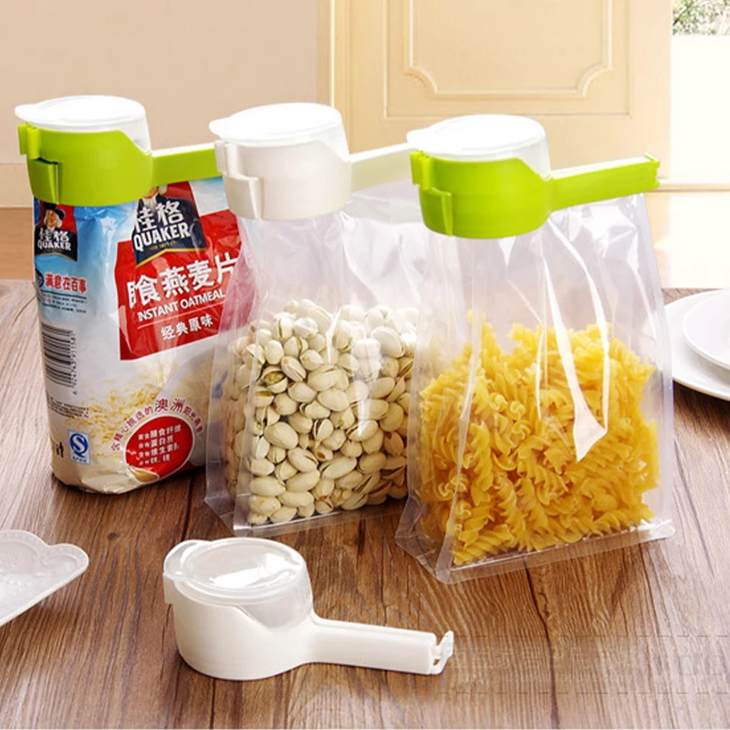 

Snack Sealing Clip Fresh Keeping Clamp Plastic Helper Saver Travel Kitchen Gadget Seal Pour Food Storage Multi-function Bag Clip