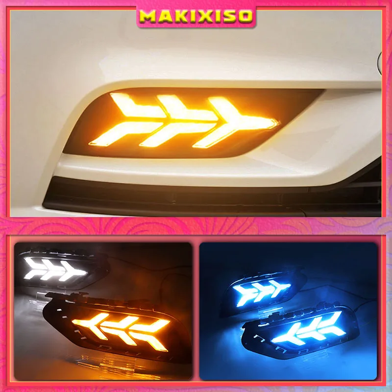 Дневные ходовые огни для Volkswagen Bora 2016-2018 светодиодный светодиодные дневные с