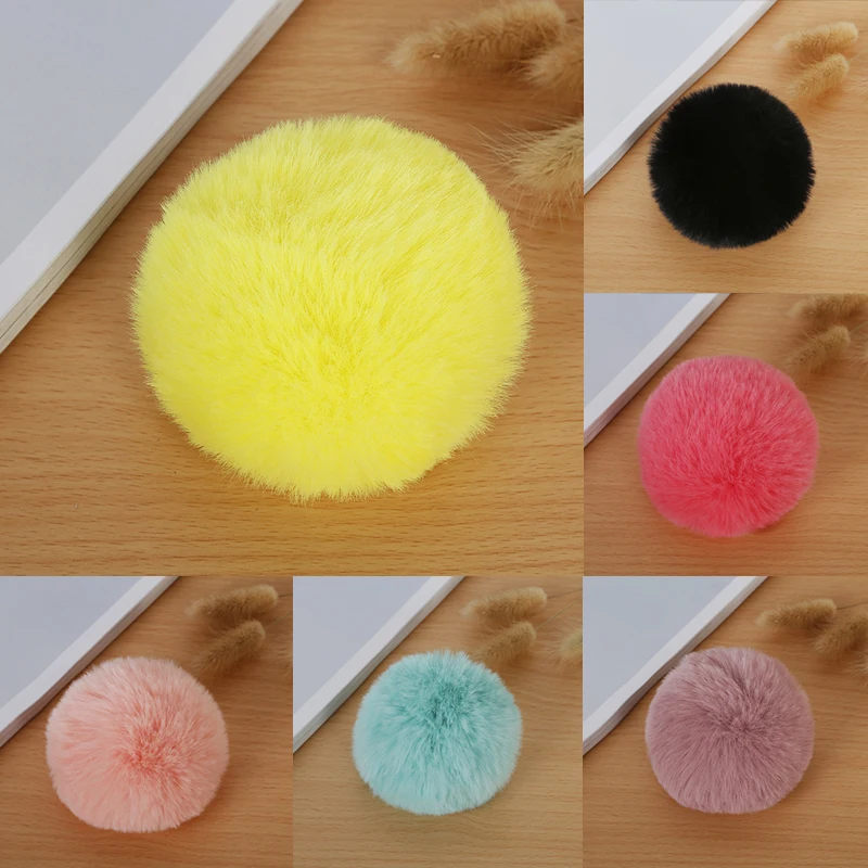 

1Pc Rabbit Faux Fur Pom Pom Faux Artificial Plush Fluffy Pompom Balls For Keychain Hats Gloves DIY Sewing Clothes Supplies